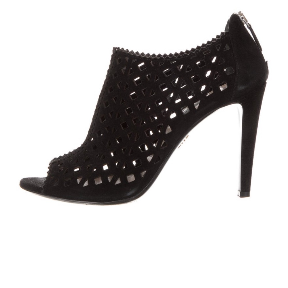 Prada Black Cutout Heels - Picture 2 of 5